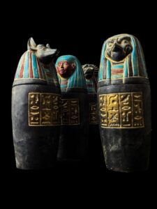Ancient Egyptian Canopic Jars - Sons of Horus Figurines - Spiritual Home Decor & Collector's Gift - Image 1