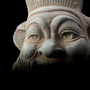 Hand-Carved God Bes Statue: Egyptian Art Home Decor - Image 1