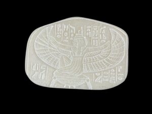 Egyptian Goddess Isis wall relief, wall hanging relief for Goddess Isis the Goddess of love. Wall plate for Isis - Image 1