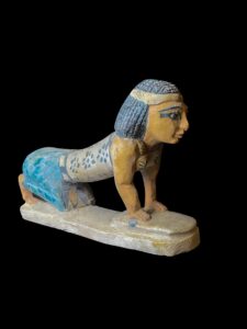 Woman making bread statue from Egyptian Old kingdom, 5th Dynasty. - Image 1