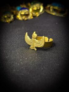 Ancient Egyptian Goddess Isis ring, Egyptian rings, Hand made rings. Isis shape rings. - Image 1