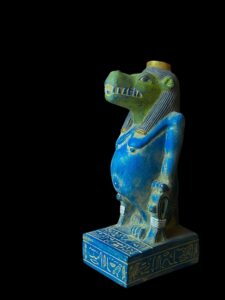 Handmade Egyptian Taweret Statue: Hippo Goddess Decor - Image 1