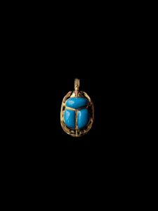Egyptian Scarab pendant necklace, The decorative Good luck scarab in Ancient Egypt. - Image 1