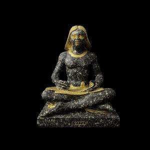 Handmade Egyptian Scribe Statue: Ancient Egypt Decor - Image 1