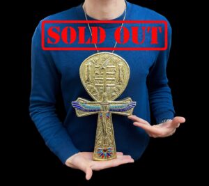 24k Gold Plated Brass Ankh Cross: Egyptian Key of Life - Image 1