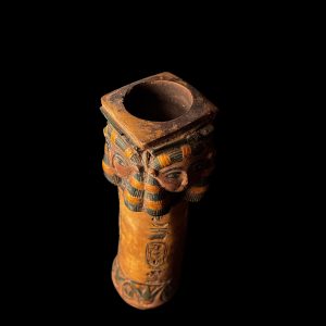 Goddess Hathor Candle Holder: Egyptian Stone Candleholder - Image 1