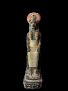 Egyptian Goddess Sekhmet Statue: Colorful Statuette - Image 1
