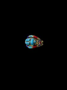 Egyptian Scarab Ring: King Tutankhamun Style, Good Luck Symbol - Image 1