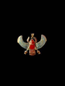 Egyptian Scarab pendant necklace, The decorative Good luck scarab in Ancient Egypt. - Image 1