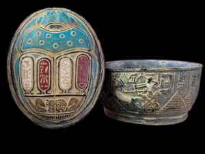 Egyptian Scarab Box: Pharaonic Jewelry Holder - Image 1