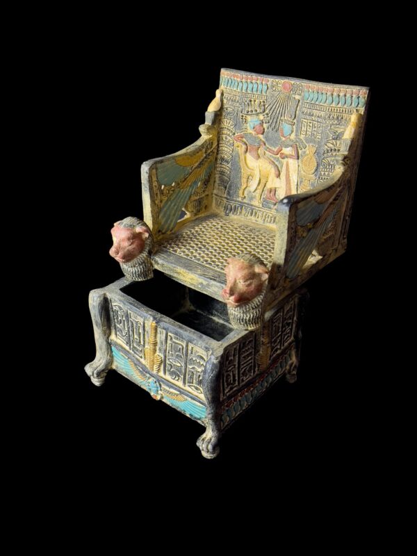 King Tutankhamun Throne: Eye of Horus & Winged Scarab Chair