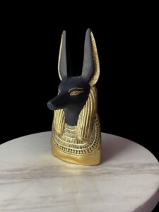 Jackal God Anubis statue made in Egypt, Egyptian Anubis sculpture. - Image 1