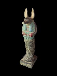 Handcrafted Egyptian Anubis statue for home decor , Stone Anubis figurine inspired by ancient Egypt - Image 1