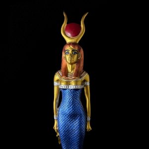 Manifest Handmade Goddess Hathor Statuette , Statue for the Egyptian Goddess Venus - Image 1