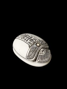 Egyptian Scarab, The decorative Good luck scarab in Ancient Egypt. - Image 1