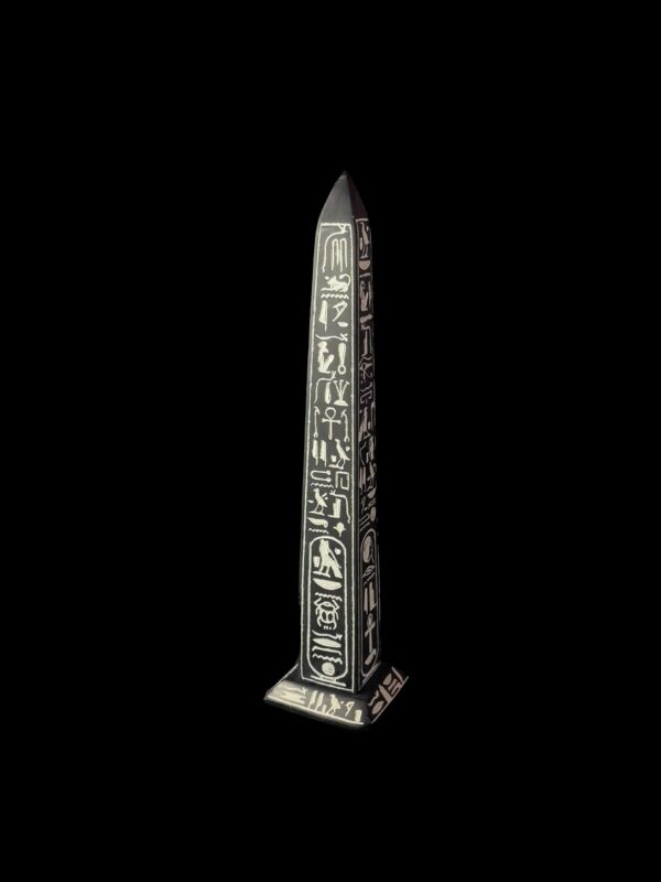 Egyptian Obelisk with Ancient Hieroglyphics: Customizable Inscriptions