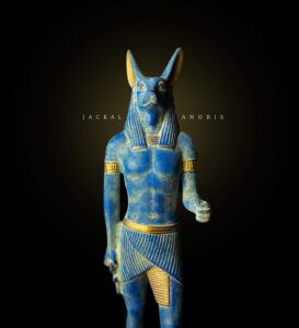 Jackal God Anubis statue made in Egypt, Egyptian Anubis sculpture. - Image 1