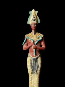 Basalt Egyptian God Osiris Statue: Unique Statuette - Image 1