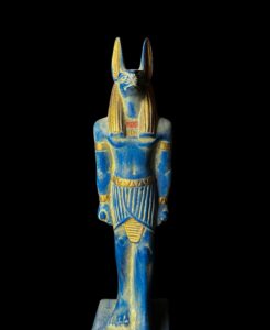 Jackal God Anubis statue made in Egypt, Egyptian Anubis sculpture. - Image 1