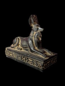 Basalt Stone Egyptian God Anubis Statue - Image 1