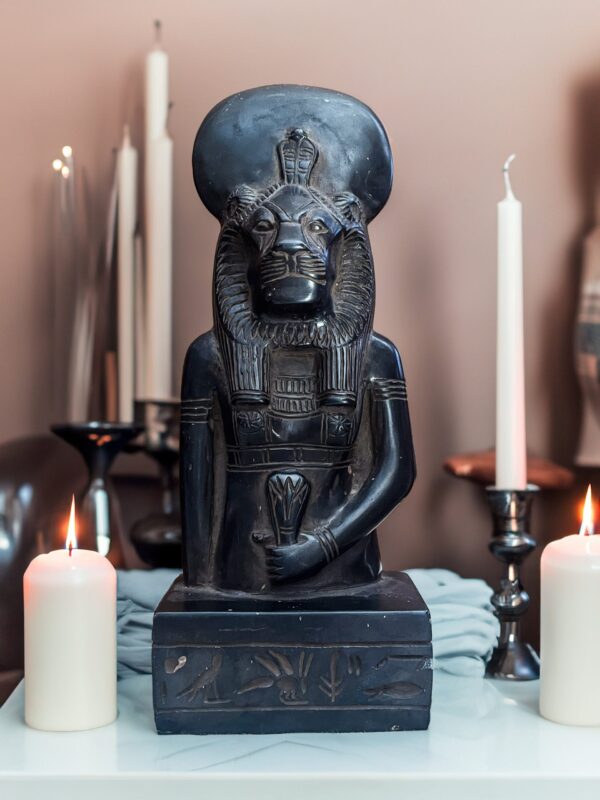 Egyptian Goddess Sekhmet statue.