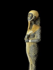 God Ptah Statue: Rose & Black Granite Egyptian Replica - Image 1
