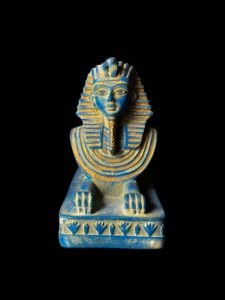 Egyptian Sphinx replica statue made of Stone, Sphinx statuette. - Image 1