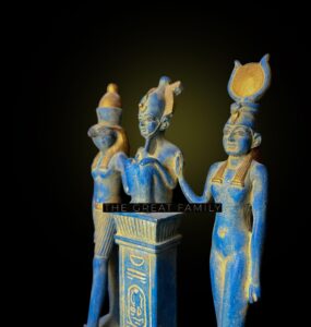 Osorkon Triad Statue: Osiris, Isis, & Horus - Image 1