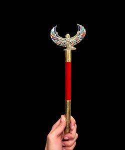 Ebony & Brass Was Sceptre: Ancient Egyptian Osiris Staff - Image 1