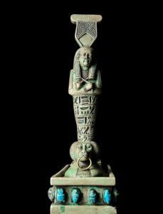 Egyptian Goddess statue Holding flails, Vintage Statue from Ancient Egypt. - Image 1