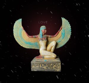 colorful Goddess Isis statue, unique Isis goddess Statue. - Image 1