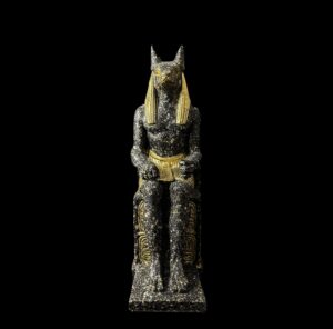 Handcrafted Egyptian God Anubis Statue: Afterlife Decor - Image 1