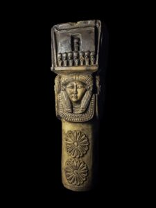 Egyptian Hathor Column Replica: Dendera Temple Decor - Image 1