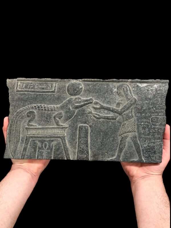Egyptian God Sobek Statue: Nile Crocodile Relief