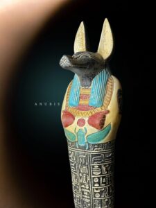 Jackal God Anubis statue made in Egypt, Egyptian Anubis sculpture. - Image 1