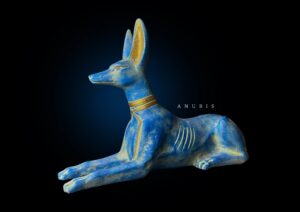 Jackal God Anubis statue made in Egypt, Egyptian Anubis sculpture. - Image 1