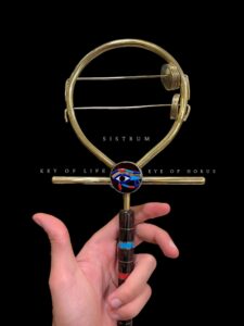 Egyptian Sistrum: Eye of Horus Ankh, Ancient Musical Instrument - Image 1