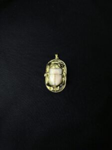 Egyptian Scarab pendant necklace, The decorative Good luck scarab in Ancient Egypt. - Image 1