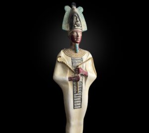 Basalt Egyptian God Osiris Statue: Unique Statuette - Image 1