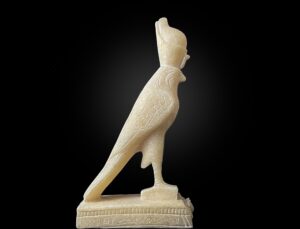 Alabaster Egyptian God Horus Statue - Image 1