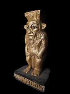 Hand-Carved God Bes Statue: Authentic Egyptian Art Home Decor - Image 1