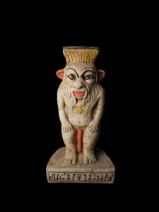 Hand-Carved God Bes Statue: Authentic Egyptian Art Home Decor - Image 1