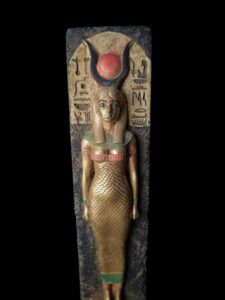 Manifest Handmade Goddess Hathor Statuette , Statue for the Egyptian Goddess Venus - Image 1