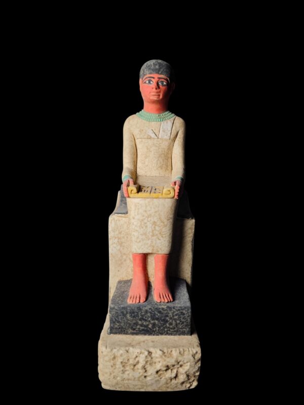 Museum Imhotep Statue - Ancient Egyptian Engineer Imhotep - the builder of Djoser's unprecedented step pyramid complex