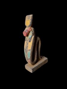 Egyptian Goddess Sekhmet Statue with Cobra: Handmade Statuette - Image 1