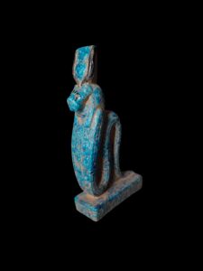 Egyptian Goddess Sekhmet Statue with Cobra: Handmade Statuette - Image 1