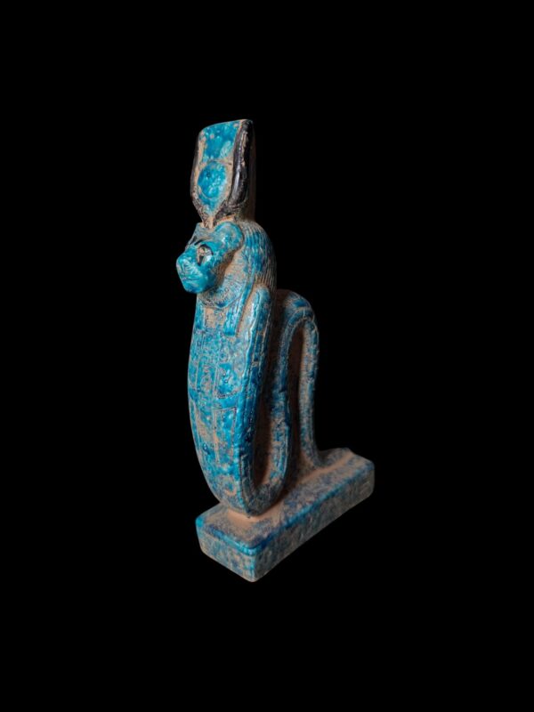 Egyptian Goddess Sekhmet Statue with Cobra: Handmade Statuette