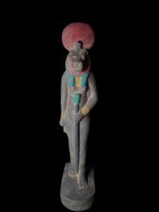 Egyptian Goddess Sekhmet Statue: Colorful Egyptian Statuette - Image 1