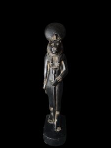 Egyptian Goddess Sekhmet Statue: Colorful Egyptian Statuette - Image 1