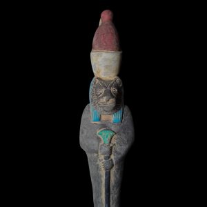 Egyptian Goddess Sekhmet Statue: Colorful Egyptian Statuette - Image 1